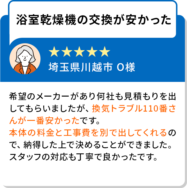 浴室乾燥機の交換が安かった